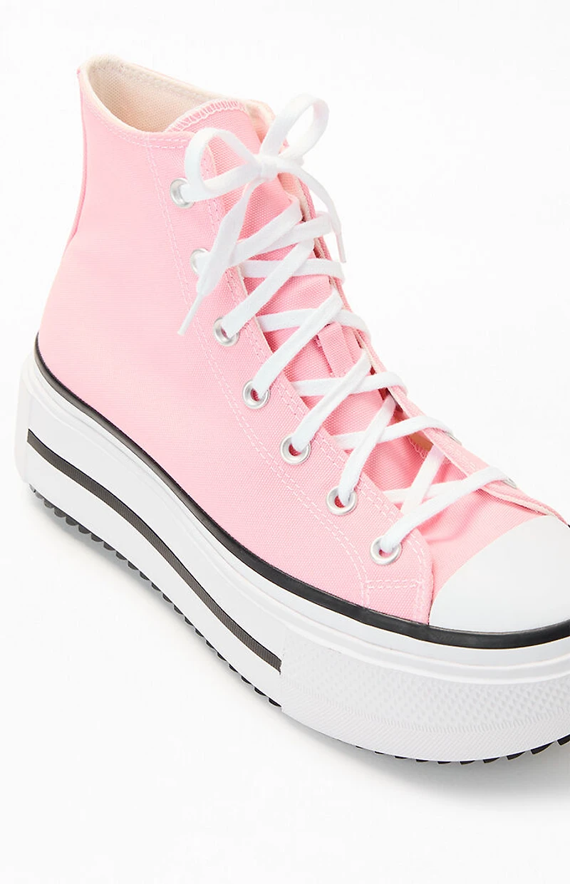 Converse Pink Chuck Taylor All Star Lift Double Stack High Top Sneakers