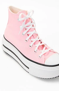 Converse Pink Chuck Taylor All Star Lift Double Stack High Top Sneakers