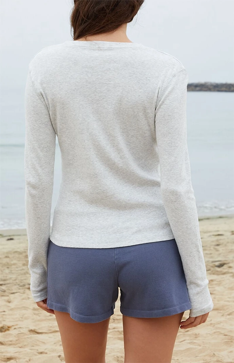 John Galt Silver Tori Basic Long Sleeve Top