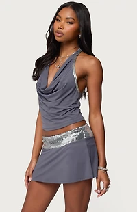 Edikted Briella Cowl Neck Halter