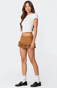Edikted Double Pleated Mini Skort