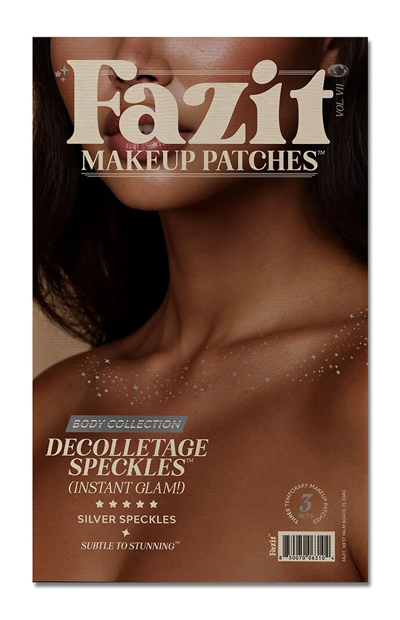 FAZIT BEAUTY Silver Decolletage Glitter Makeup Patches