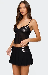 Edikted Dona Lacey Sheer Mesh Tank Top