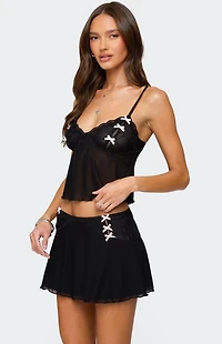 Edikted Dona Lacey Sheer Mesh Tank Top