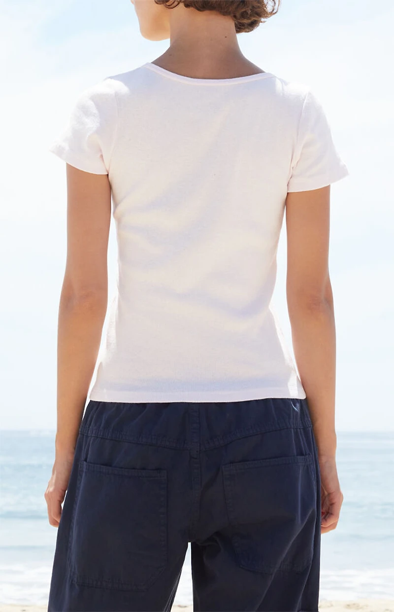 John Galt Pink Zelly Short Sleeve Top