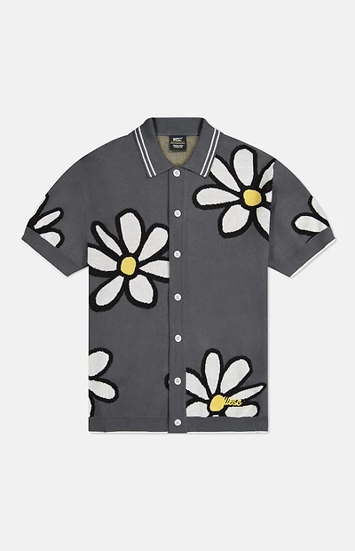 WeSC America Inc Asphalt Daisy Short Sleeve Polo Cardigan