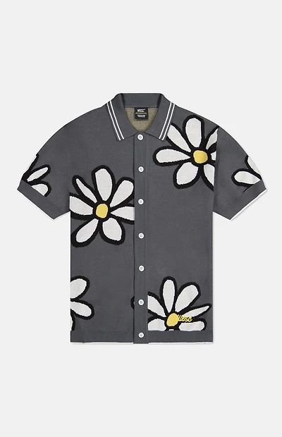 WeSC Asphalt Daisy Short Sleeve Polo Cardigan