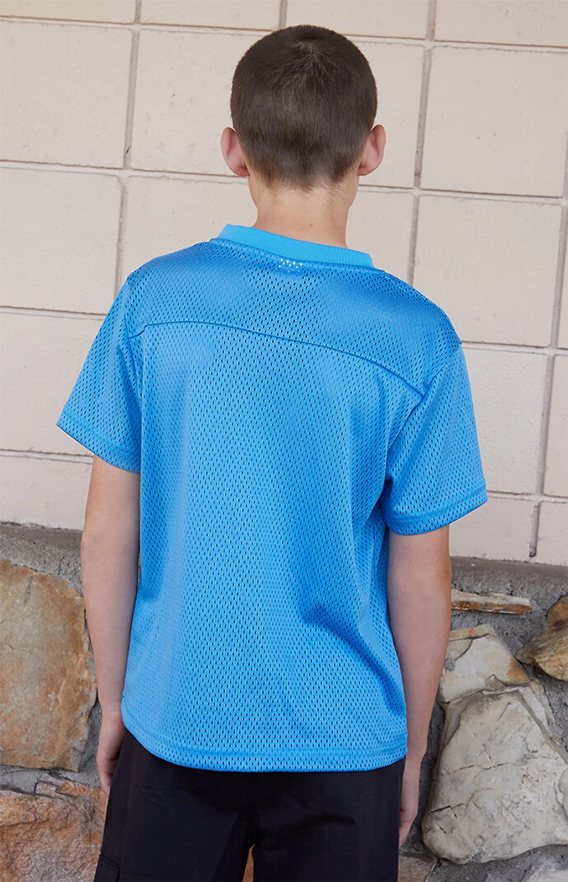 Pacsun Kids All Stars Light Blue Mesh Soccer Jersey