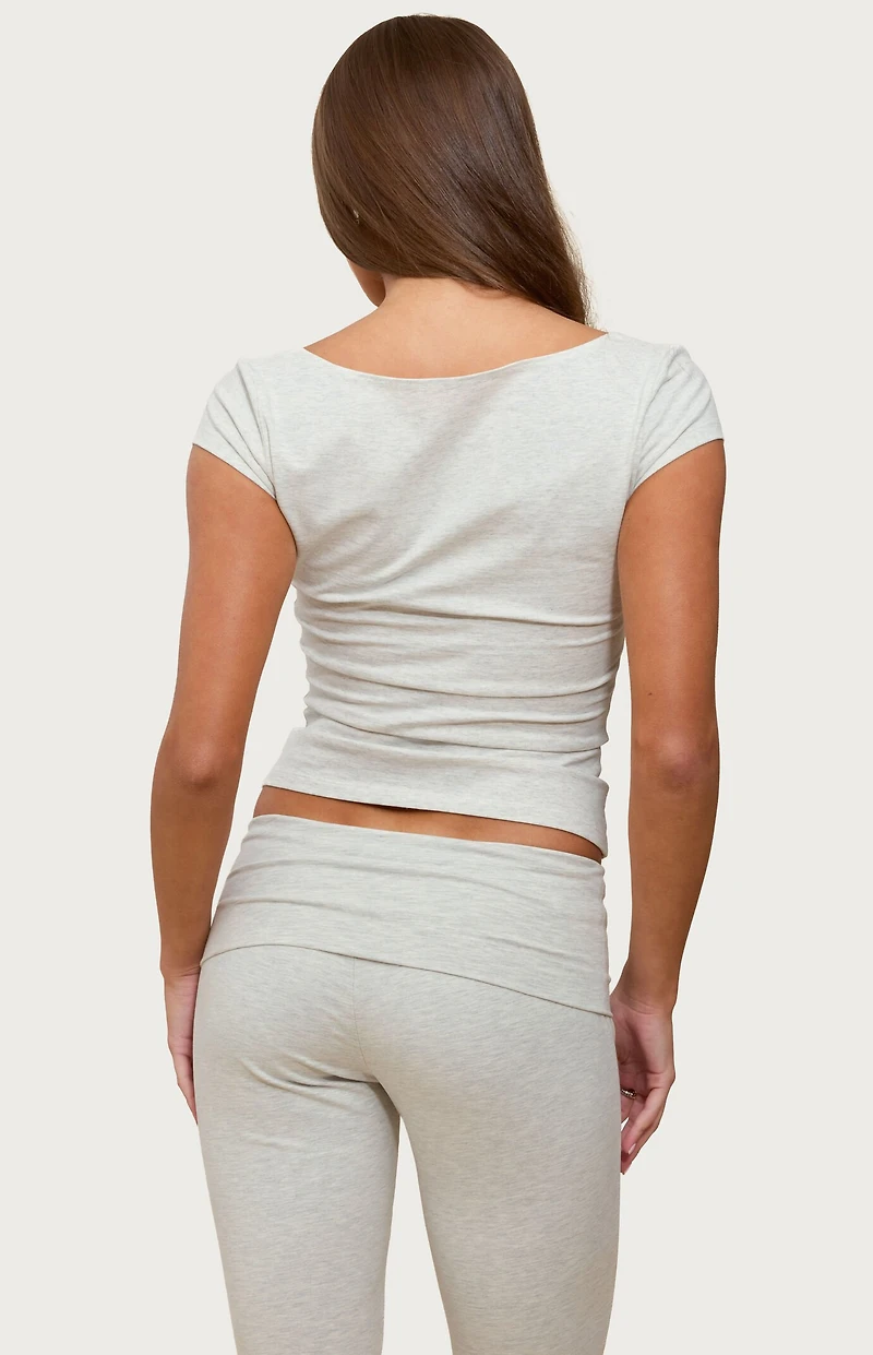 Edikted Esmarie Square Neck T-Shirt