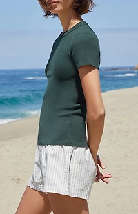 John Galt Green Hailie Basic T-Shirt