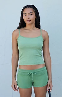 John Galt Green Striped Skylar Tank Top