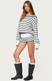 Edikted Saphi Striped Oversized Knit Sweater