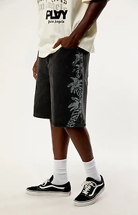 PLAY Palm ANGELS Black Baggy Jorts