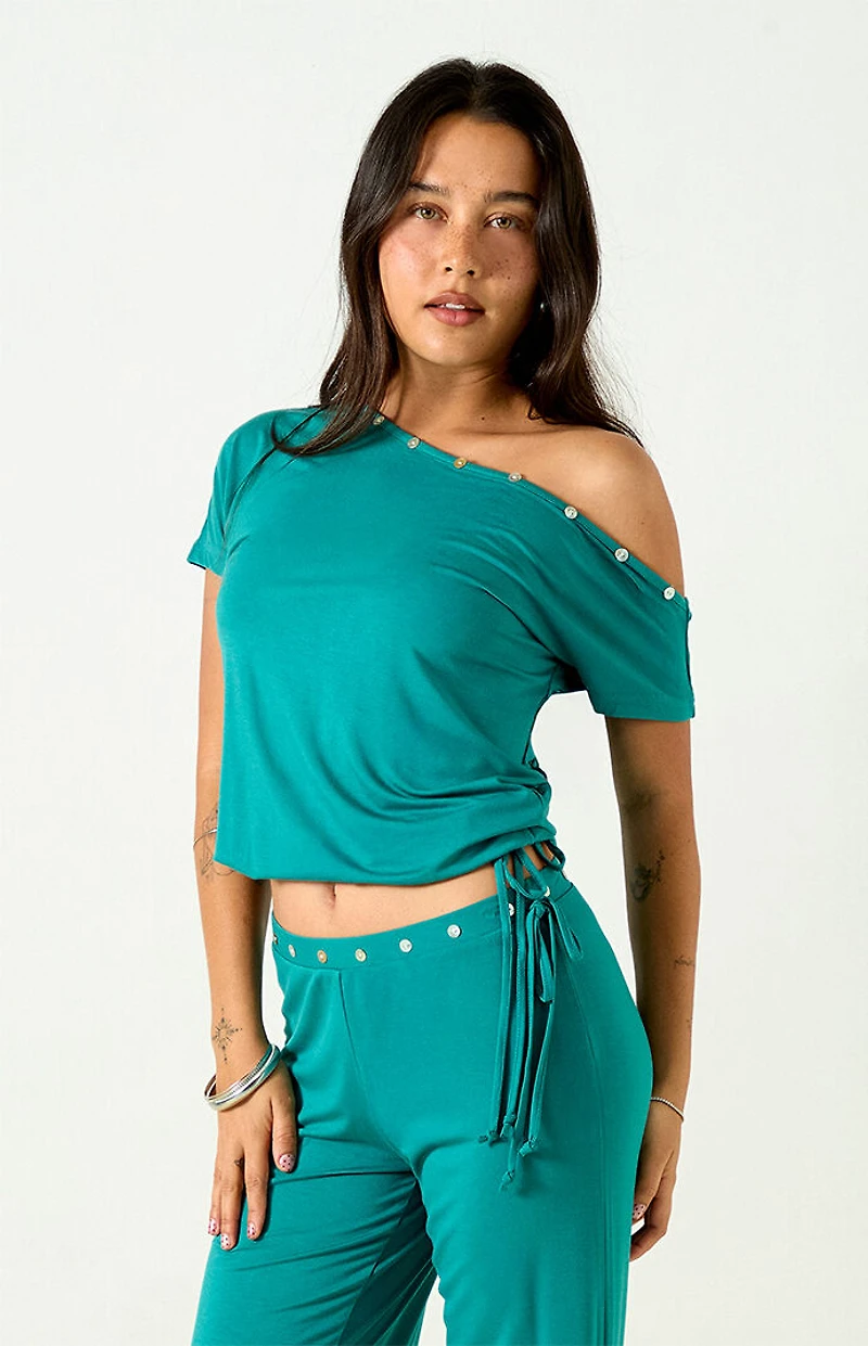 Beverly and Beck Hallie Shell Off-The-Shoulder Top