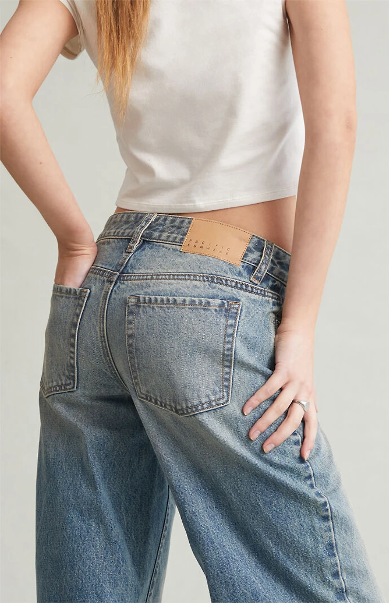 Pacsun Casey Low Rise Baggy Jeans Medium Indigo Tinted