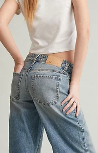 Pacsun Casey Low Rise Baggy Jeans Medium Indigo Tinted