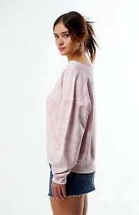 Pacsun Pink Camo Off-The-Shoulder Sweatshirt