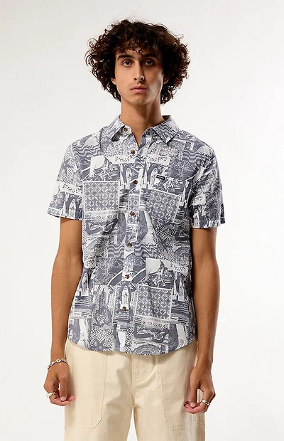 Brixton Charter Print Woven Button Down Shirt