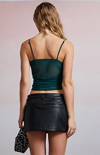 Third Charm Raven Mesh Tank Top