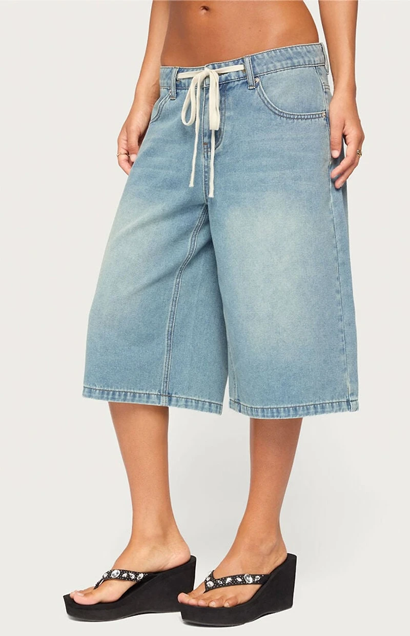 Edikted Jaci Denim Bermuda Shorts
