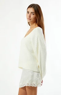 Beverly and Beck Ginger V-Neck Fuzzy Sweater