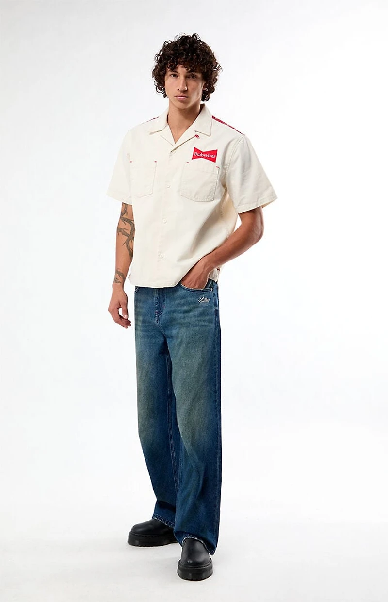 Budweiser by Pacsun Bandana Camp Shirt