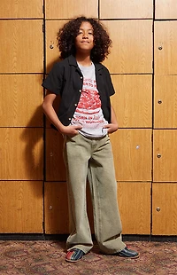 Pacsun Kids Black Arlo Camp Shirt