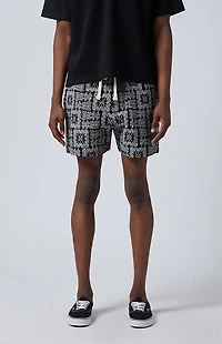 Pacsun Black Paisley Tapestry Shorts