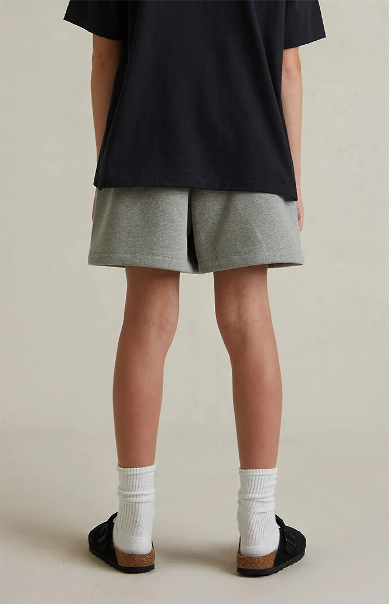 Fear of God ESSENTIALS Kids Concrete Heather Fleece Soccer Sweat Shorts
