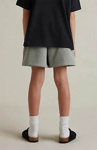 Fear of God ESSENTIALS Kids Concrete Heather Fleece Soccer Sweat Shorts