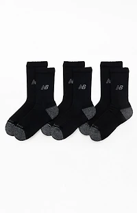New Balance 3 Pack Black Active Crew Socks