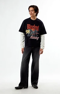 Pacsun Saddle 2fer Thermal Long Sleeve T-Shirt