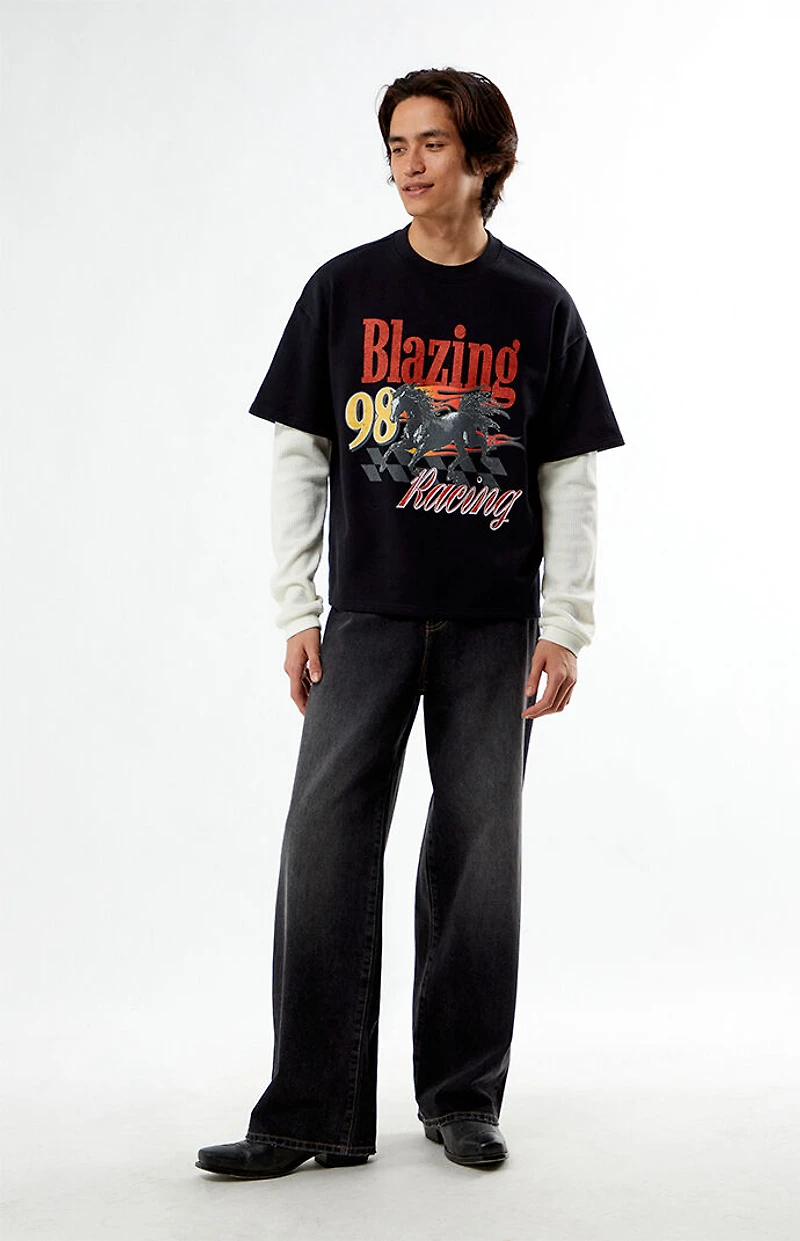 Pacsun Saddle 2fer Thermal Long Sleeve T-Shirt