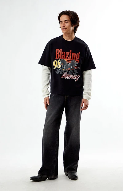 Pacsun Saddle 2fer Thermal Long Sleeve T-Shirt