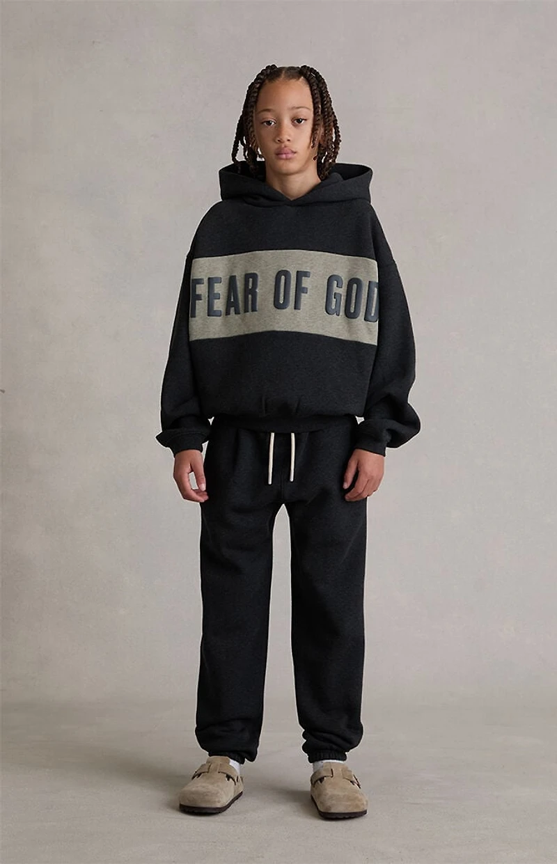 Fear of God ESSENTIALS Kids Paneled Cropped Relaxed Hoodie
