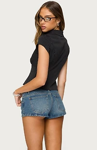 Edikted Juney Pinstripe Tailored Button Up Shirt