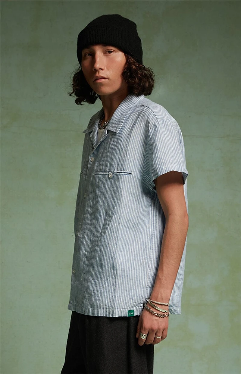 FIELD OF STUDY by Pacsun Villa Striped Camp Shirt
