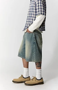 Pacsun Parker Baggy Jean Shorts Medium Blue