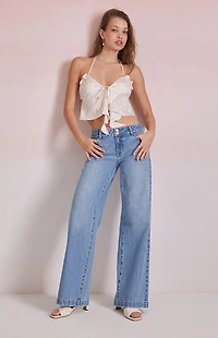 Beverly and Beck Serena Floral Ruffle Tank Top