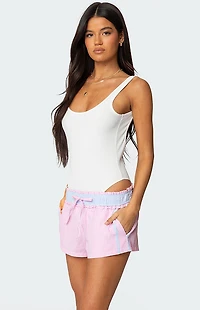 Edikted Evonne Backless Ribbed Bodysuit