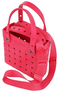 Crocs Raspberry Small Woven Crocssbody Tote Bag