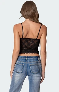 Edikted Cami Sheer Lace Tank Top