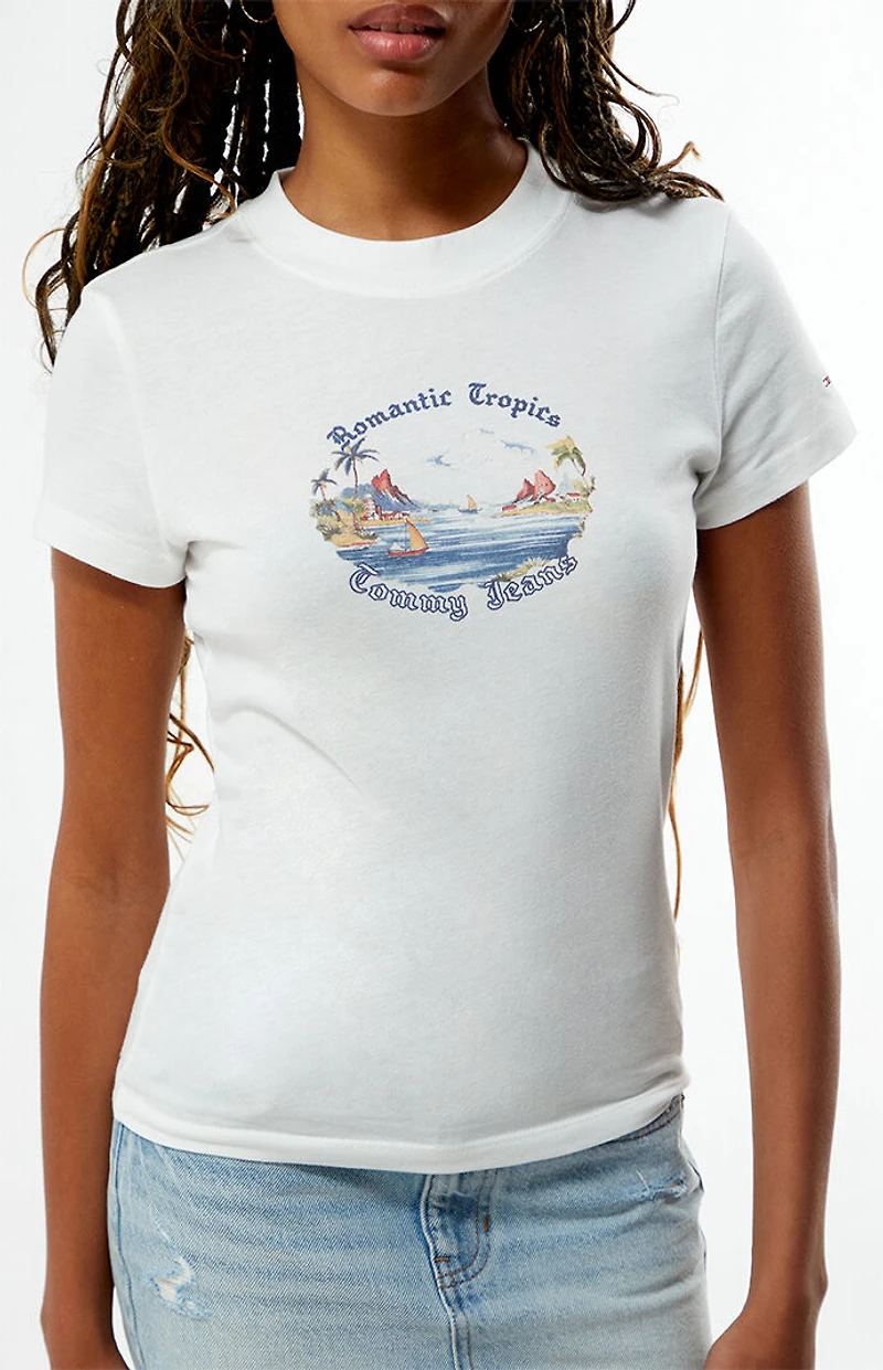 Tommy Jeans Romantic Tropics Slim T-Shirt