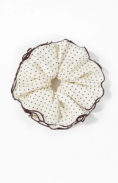 LA Hearts Polka Dot Ruffle Hair Scrunchie