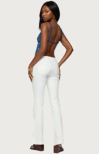 Edikted Soleil Embroidered Open Back Top