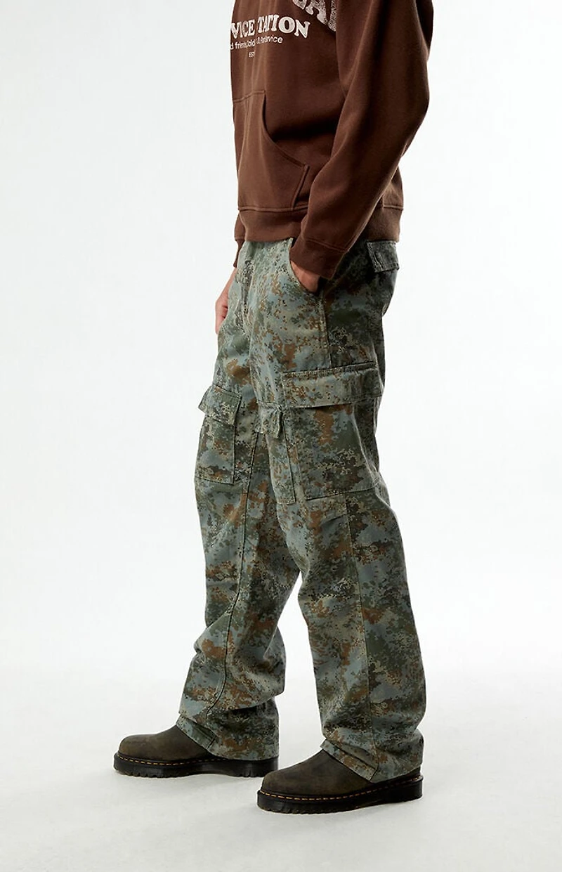 Guess Jeans Twill Camo Cargo Pants