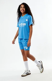 Pacsun Kids All Stars Light Blue Mesh Soccer Shorts