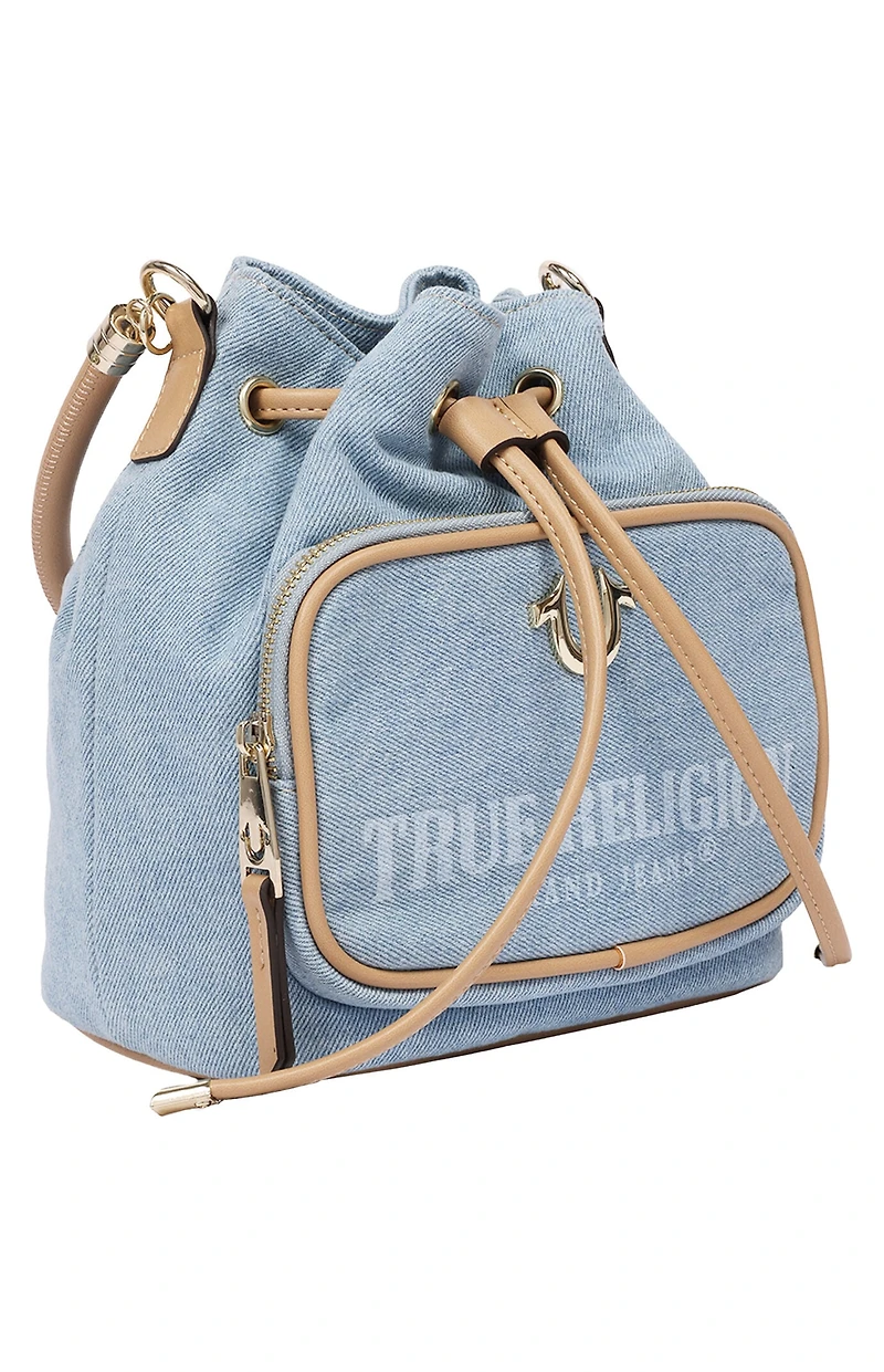 True Religion Bryce Jean & PU Bucket Bag