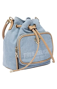 True Religion Bryce Jean & PU Bucket Bag