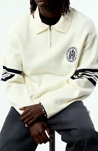 Pacsun Varsity Stripe Half Zip Sweater